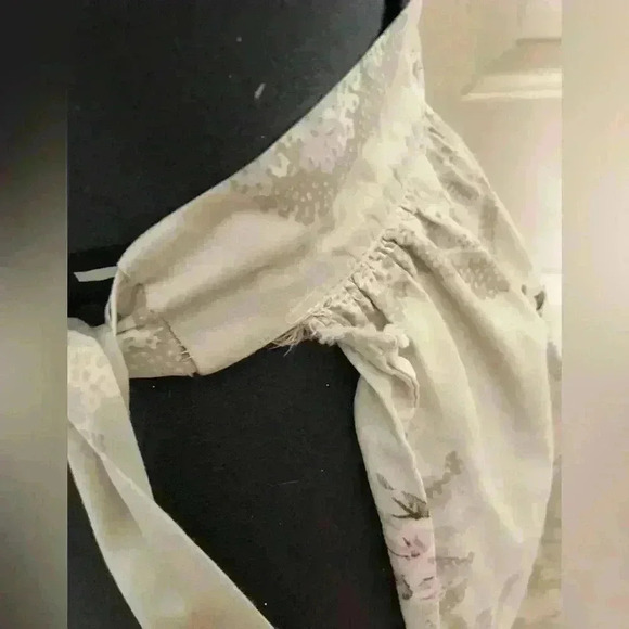 vtg handmade flower apron with pocket fits most - Picture 5 of 5